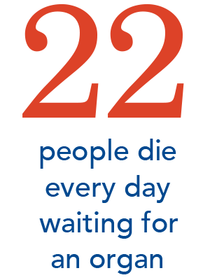 22 people dies every day waiting for an organ.