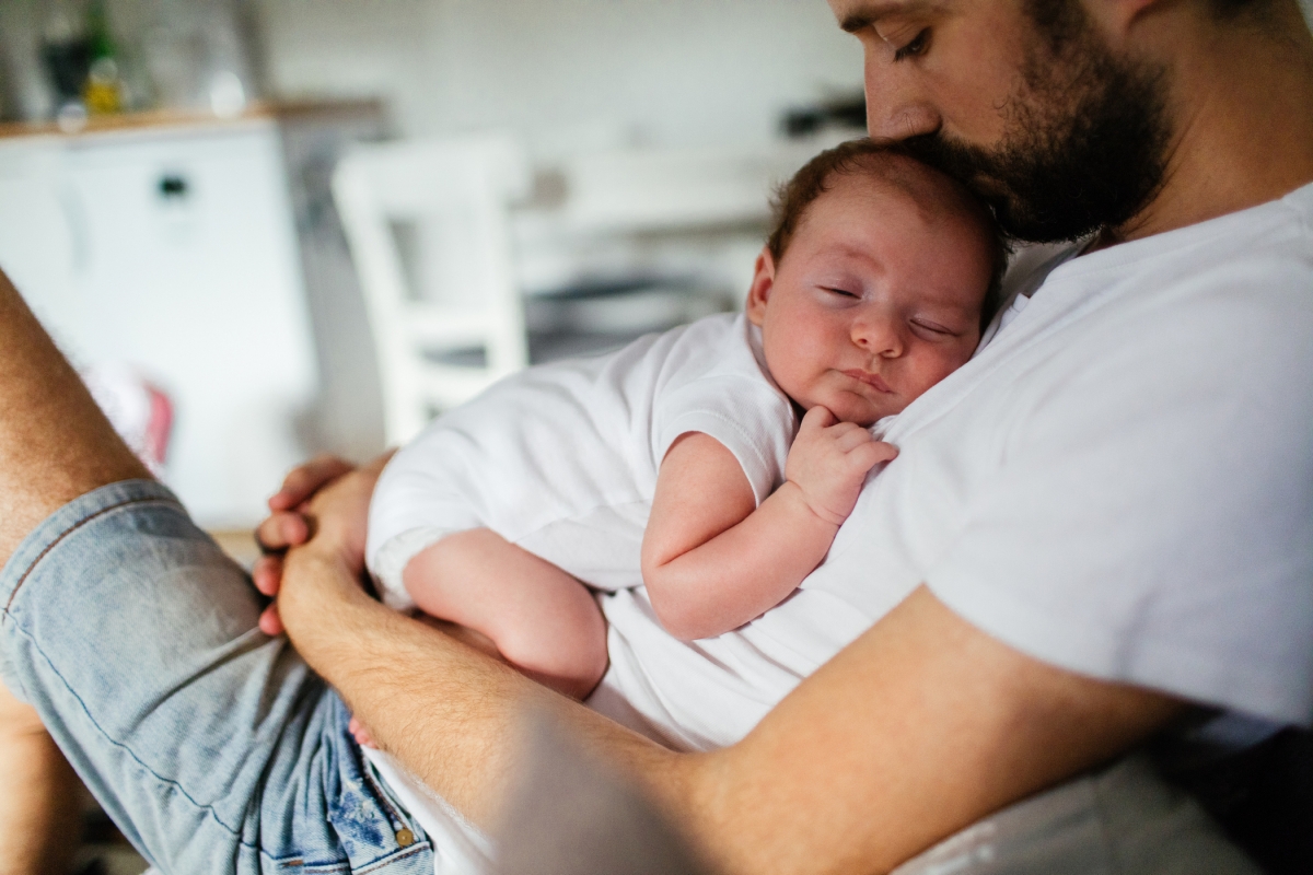 Father and infant son