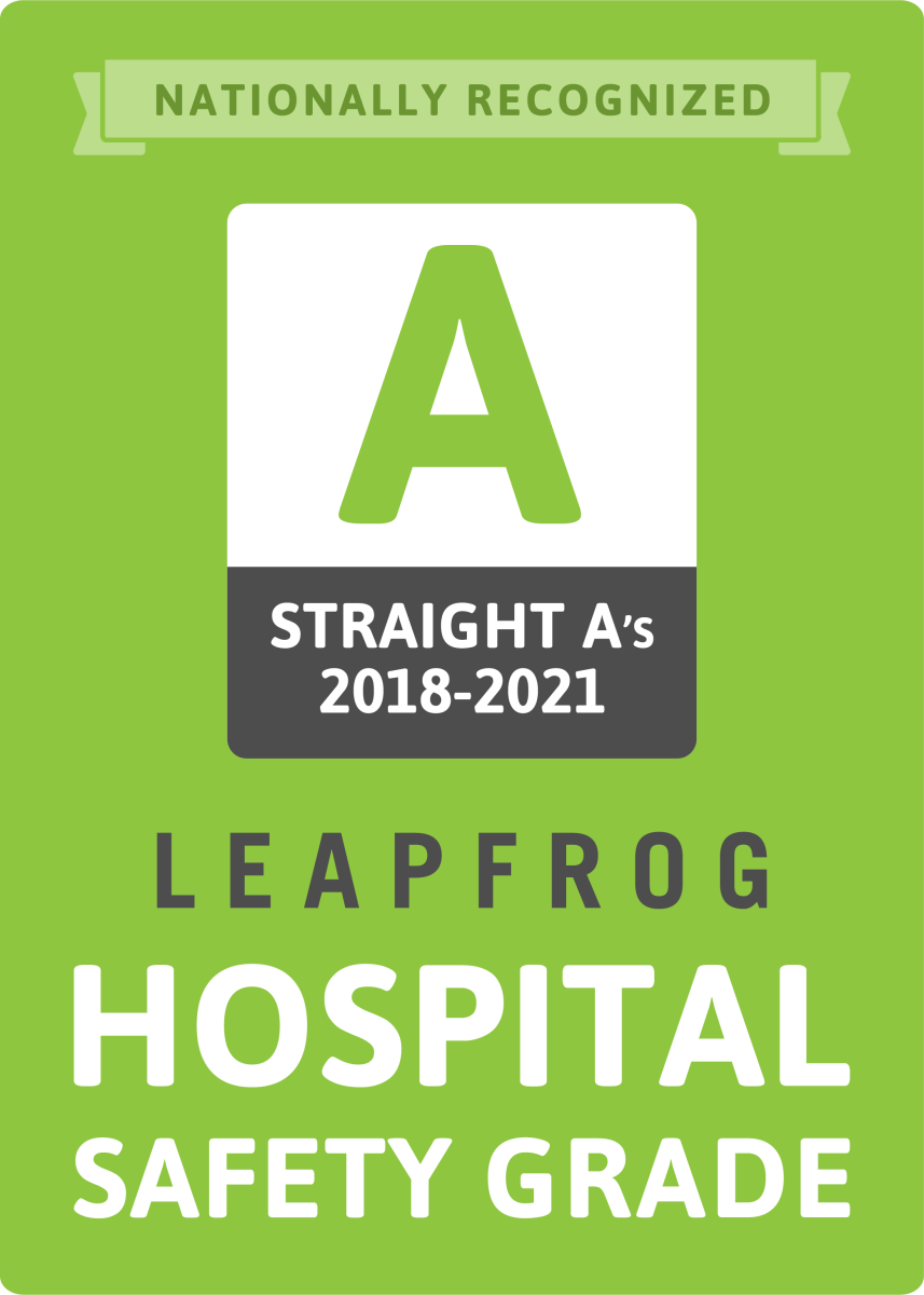 Grado de seguridad hospitalaria de Leapfrog, Centros médicos regionales de Aiken, Aiken, Carolina del Sur