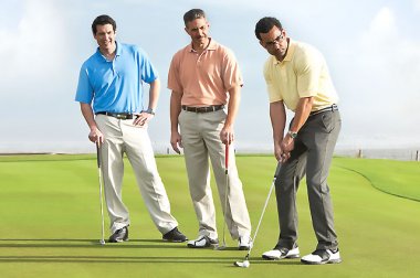 Men on golf course Men on golf course