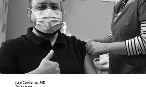 Jose Cardenas, MD Neurology, "I’m getting the vaccine because after treating and caring for patients with COVID, I can attest this is not just the flu, but a serious illness. We’ve gone through a lot of hardship. We’ve seen how science has proven this vaccine is effective and in record time. I do it first for my patients, and my family. I would encourage everyone to get the vaccine."